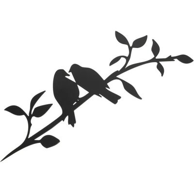 LIAIKI 30 x 12.5 cm Oiseaux sur La Branche Métal Art Décoration Murale Fer Oiseau Sculpture Murale en Métal Oiseau Art Décor Mûr Noir - Publicité LIAIKI 30 x 12.5 cm Oiseaux sur La Branche Métal Art Décoration Murale Fer Oiseau Sculpture Murale en Métal Oiseau Art Décor Mûr Noir - Publicité