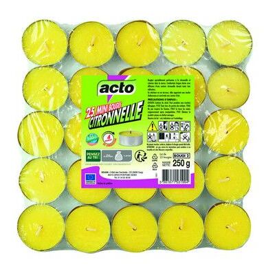 ACTO Mini Bougies Citronelle Blanc - Publicité ACTO Mini Bougies Citronelle Blanc - Publicité