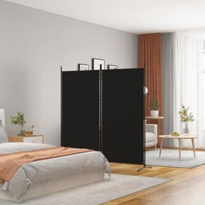VIDAXL Elegant Cloison de séparation - Paravent salon 2 panneaux Noir 175x180 cm TissuBonne vie60671 - Noir 245 Kg Noir - Publicité VIDAXL Elegant Cloison de séparation - Paravent salon 2 panneaux Noir 175x180 cm TissuBonne vie60671 - Noir 245 Kg Noir - Publicité