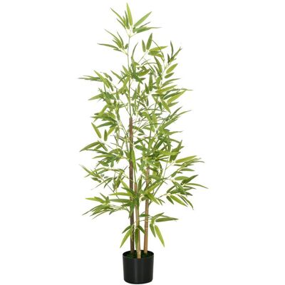 Plante artificielle Bambou - HOMCOM - hauteur 120 cm avec pot - décoration interieur très réaliste Vert - Publicité Plante artificielle Bambou - HOMCOM - hauteur 120 cm avec pot - décoration interieur très réaliste Vert - Publicité