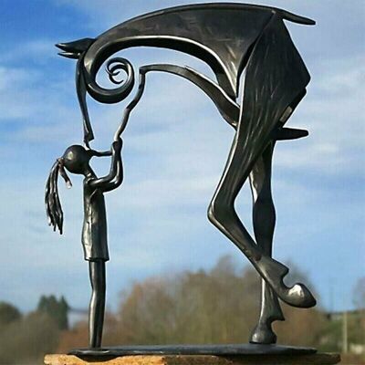 RNEMITERY Statue de cheval en métal Sculpture Art Maison moderne Ornements de bureau Figure Craft(B) Noir - Publicité RNEMITERY Statue de cheval en métal Sculpture Art Maison moderne Ornements de bureau Figure Craft(B) Noir - Publicité