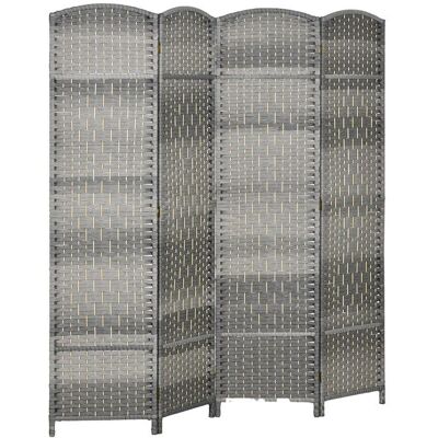 Paravent intérieur - HOMCOM - 4 panneaux - pliable - pour salon chambre à coucher maison - 180 x 180 cm - gris mélangé Gris - Publicité Paravent intérieur - HOMCOM - 4 panneaux - pliable - pour salon chambre à coucher maison - 180 x 180 cm - gris mélangé Gris - Publicité