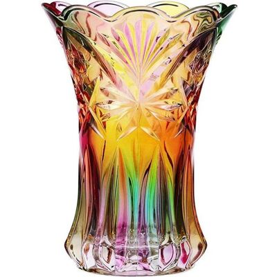 HANLIN Vase de Fleurs en Cristal Arc-en-Ciel Transparent Délicate Fleur En Verre Vase Contenant Des Plantes Décoration pour Multicolo VASE - Publicité HANLIN Vase de Fleurs en Cristal Arc-en-Ciel Transparent Délicate Fleur En Verre Vase Contenant Des Plantes Décoration pour Multicolo VASE - Publicité