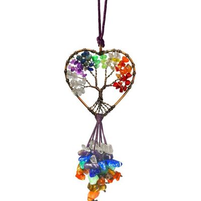 BGHYHYHI Arbre de vie cœur en cristal chakra (7 pierres) décoration murale/voiture porte-bonheur spirituelle - Publicité BGHYHYHI Arbre de vie cœur en cristal chakra (7 pierres) décoration murale/voiture porte-bonheur spirituelle - Publicité