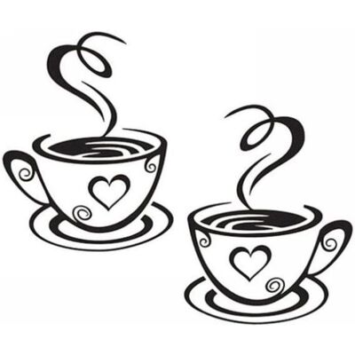 BGHYHYHI Tasse à Café Design Autocollants Mur Maison Stickers Cuisine Restaurant Décor - Publicité BGHYHYHI Tasse à Café Design Autocollants Mur Maison Stickers Cuisine Restaurant Décor - Publicité