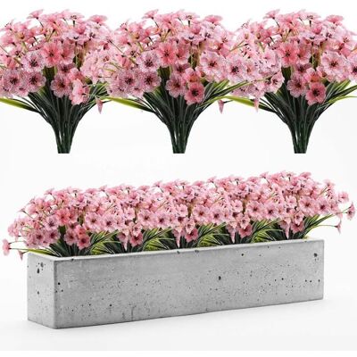 5 bouquet Fausses fleurs artificielles en plastique 1 lot fausses plantes décorations pour jardin véranda fenêtre boîte Blanc - Publicité 5 bouquet Fausses fleurs artificielles en plastique 1 lot fausses plantes décorations pour jardin véranda fenêtre boîte Blanc - Publicité