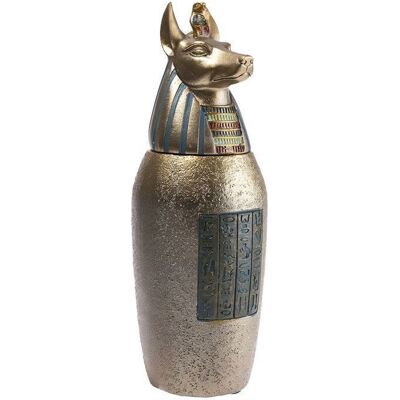 Vase canope - LA CHINEUSE - Anubis - résine - 20 cm - bronze-doré Marron - Publicité Vase canope - LA CHINEUSE - Anubis - résine - 20 cm - bronze-doré Marron - Publicité