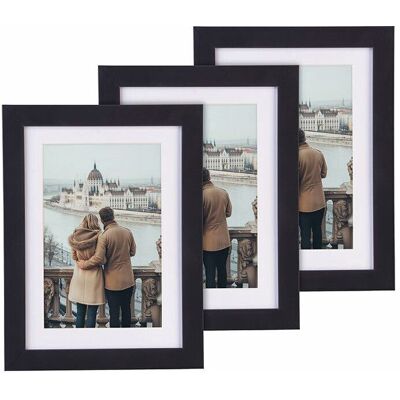 YOUR DESIGN 3 cadres photo 20 x 15 cm en acrylate - coloris noir - Publicité YOUR DESIGN 3 cadres photo 20 x 15 cm en acrylate - coloris noir - Publicité