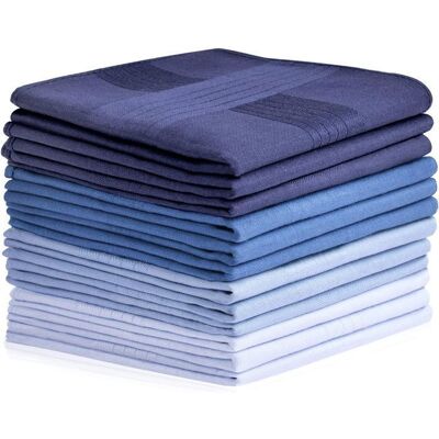 OTBACT Mouchoir - Hommes - 12 Pièces - Coton - 40x40cm - Multicolore - Publicité OTBACT Mouchoir - Hommes - 12 Pièces - Coton - 40x40cm - Multicolore - Publicité