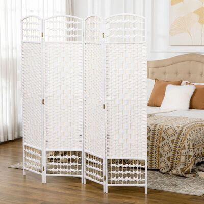 Generic Paravent intérieur en bois séparateur de pièce cloison pliable 4 panneaux 160 x 170 cm blanc Blanc - Publicité Generic Paravent intérieur en bois séparateur de pièce cloison pliable 4 panneaux 160 x 170 cm blanc Blanc - Publicité