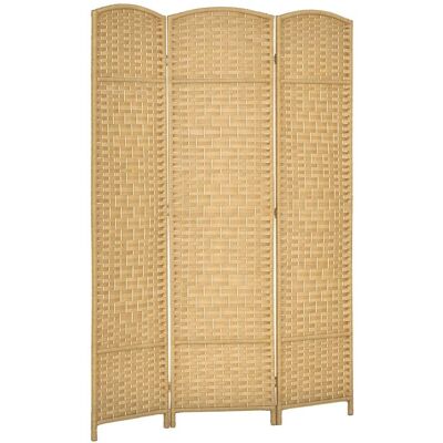 Paravent intérieur - HOMCOM - 3 panneaux - pliable - pour salon chambre à coucher maison - 135 x 180 cm - bois naturel Beige - Publicité Paravent intérieur - HOMCOM - 3 panneaux - pliable - pour salon chambre à coucher maison - 135 x 180 cm - bois naturel Beige - Publicité