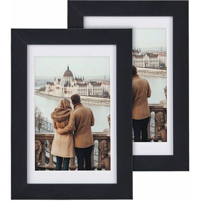 YOUR DESIGN 2 cadres photo A6 en acrylate - coloris noir - Publicité YOUR DESIGN 2 cadres photo A6 en acrylate - coloris noir - Publicité