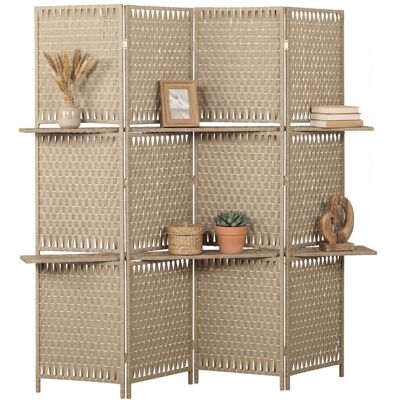 Paravent HOMCOM Papier 181x180x1.6cm naturel Beige - Publicité Paravent HOMCOM Papier 181x180x1.6cm naturel Beige - Publicité