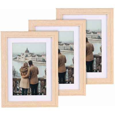 YOUR DESIGN 3 cadres photo 20 x 15 cm en acrylate - aspect chêne clair - Publicité YOUR DESIGN 3 cadres photo 20 x 15 cm en acrylate - aspect chêne clair - Publicité