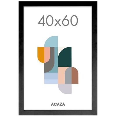 ACAZA Fotokader Madison voor Fotos van 40 x 60cm - MDF Houten Fotolijst - Zwart Noir - Publicité ACAZA Fotokader Madison voor Fotos van 40 x 60cm - MDF Houten Fotolijst - Zwart Noir - Publicité