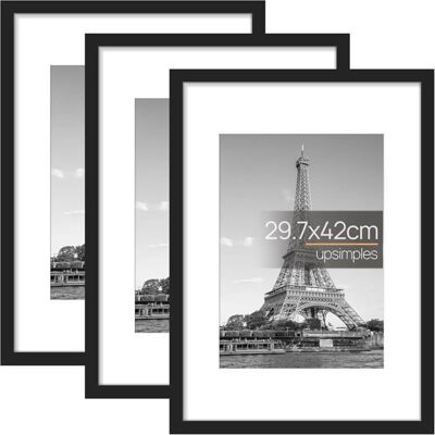 SANS MARQUE Cadre photo A3 lot de 3 cadres noirs à accrocher au mur (297 x 42 cm). Publicité SANS MARQUE Cadre photo A3 lot de 3 cadres noirs à accrocher au mur (297 x 42 cm). Publicité
