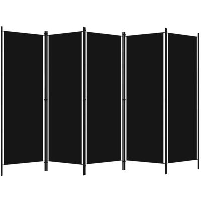 VIDAXL CHEZ JILI* Cloison de séparation - RUIGOU - Paravent sur Pied 5 panneaux Noir 250x180 cm Août592262 Noir - Publicité VIDAXL CHEZ JILI* Cloison de séparation - RUIGOU - Paravent sur Pied 5 panneaux Noir 250x180 cm Août592262 Noir - Publicité