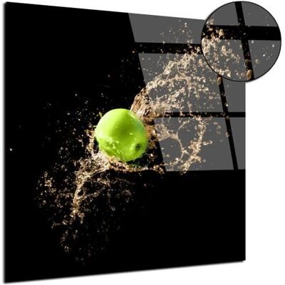 DECLINA Tableau Plexiglas design Pomme Verte 50x50 cm - Publicité DECLINA Tableau Plexiglas design Pomme Verte 50x50 cm - Publicité