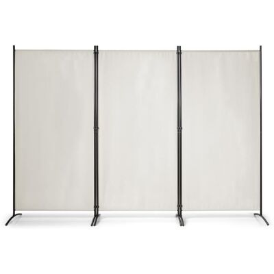 GIANTEX Cloison à 3 Panneaux Autoportante Paravent Pliable avec Charnières Résistantes en Acier pour salon bureau 260X183CM Blanc - Publicité GIANTEX Cloison à 3 Panneaux Autoportante Paravent Pliable avec Charnières Résistantes en Acier pour salon bureau 260X183CM Blanc - Publicité