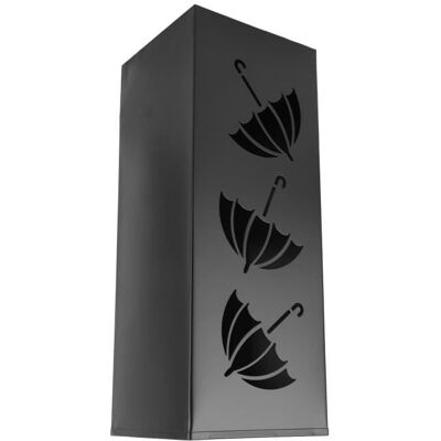 Porte-parapluie Omabeta en métal étanche compact 42x16x16 cm — Noir/Cuivre/Blanc Noir - Publicité Porte-parapluie Omabeta en métal étanche compact 42x16x16 cm — Noir/Cuivre/Blanc Noir - Publicité