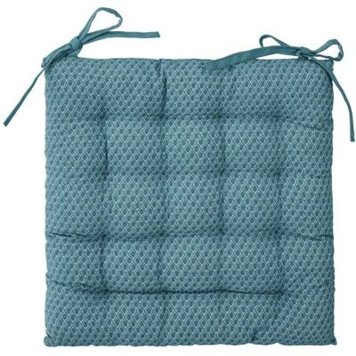 ATMOSPHERA CRÉATEUR D'INTÉRIEUR Galette de chaise Otto bleu canard 38x38cm - Atmosphera Créateur dintérieur Bleu - Publicité ATMOSPHERA CRÉATEUR D'INTÉRIEUR Galette de chaise Otto bleu canard 38x38cm - Atmosphera Créateur dintérieur Bleu - Publicité