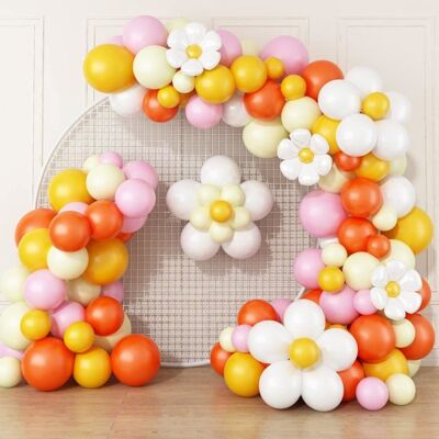 SANS MARQUE Kit darche de ballons marguerite guirlande de ballons rétro hippie bohème jaune rose orange ballons en forme de marguerite - Publicité SANS MARQUE Kit darche de ballons marguerite guirlande de ballons rétro hippie bohème jaune rose orange ballons en forme de marguerite - Publicité