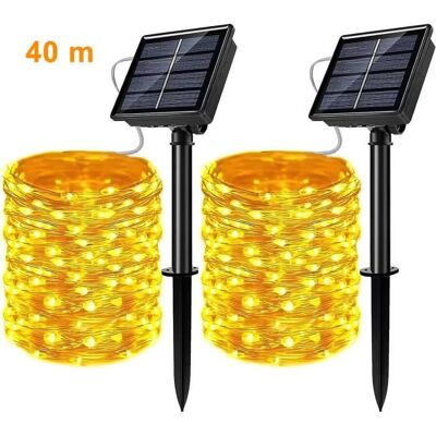AUDBURN Guirlande lumineuse - ABURNUDREY - 40m - 400 LED - 8 Modes - Blanc Chaud - Lot de 2 Blanc - Publicité AUDBURN Guirlande lumineuse - ABURNUDREY - 40m - 400 LED - 8 Modes - Blanc Chaud - Lot de 2 Blanc - Publicité