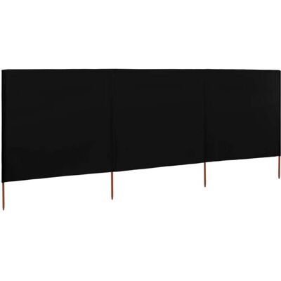 VIDAXL Noir Paravent dextérieur - BKM - Paravent 3 panneaux Tissu 400 x 160 cm Noir_0470356 Noir - Publicité VIDAXL Noir Paravent dextérieur - BKM - Paravent 3 panneaux Tissu 400 x 160 cm Noir_0470356 Noir - Publicité
