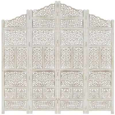3111EN SOLDE•Cloison de séparation 4 panneaux-Paravent Chambre séparateur de pièce Joli Design-décor Blanc 160x165 cm Bois manguier Blanc - Publicité 3111EN SOLDE•Cloison de séparation 4 panneaux-Paravent Chambre séparateur de pièce Joli Design-décor Blanc 160x165 cm Bois manguier Blanc - Publicité