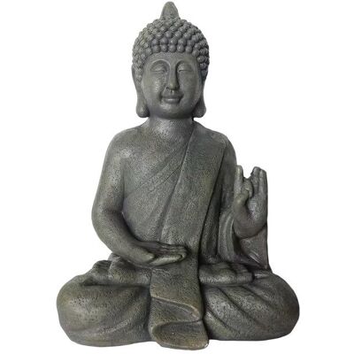 Relaxdays Statue Bouddha assis 52 cm polyrésine résistante intempéries et gel déco jardin salon vintage anthracite - Publicité Relaxdays Statue Bouddha assis 52 cm polyrésine résistante intempéries et gel déco jardin salon vintage anthracite - Publicité