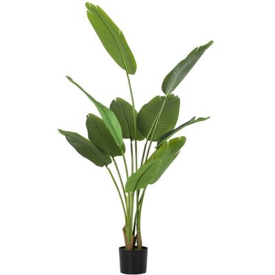 Plante artificielle intérieure - HOMCOM - 160 cm - pot en plastique et terreau floqué - vert Vert - Publicité Plante artificielle intérieure - HOMCOM - 160 cm - pot en plastique et terreau floqué - vert Vert - Publicité