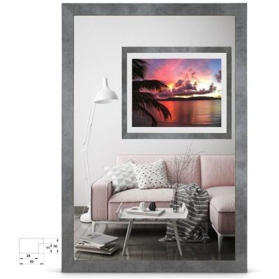 Rahmengalerie24 cadre photo 40x60 cm cadre béton bois verre acrylique sans passe-partout cadre portrait cadre photo pour cadre Gris - Publicité Rahmengalerie24 cadre photo 40x60 cm cadre béton bois verre acrylique sans passe-partout cadre portrait cadre photo pour cadre Gris - Publicité