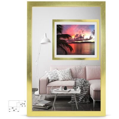 Rahmengalerie24 cadre photo 60x80 cm cadre or verre acrylique brillant bois sans passe-partout cadre portrait cadre photo cadre ou Jaune - Publicité Rahmengalerie24 cadre photo 60x80 cm cadre or verre acrylique brillant bois sans passe-partout cadre portrait cadre photo cadre ou Jaune - Publicité