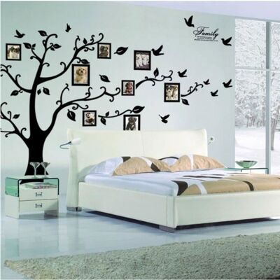 KATOOM Stickers muraux arbre + cadre photo - Autocollants - 200 x 250 cm Noir - Publicité KATOOM Stickers muraux arbre + cadre photo - Autocollants - 200 x 250 cm Noir - Publicité