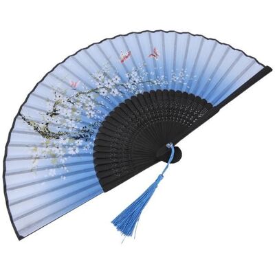 Éventail pliant - TBEST - Design élégant - Couleur blanche - Accessoire de danse - Décoration intérieure Blanc - Publicité Éventail pliant - TBEST - Design élégant - Couleur blanche - Accessoire de danse - Décoration intérieure Blanc - Publicité