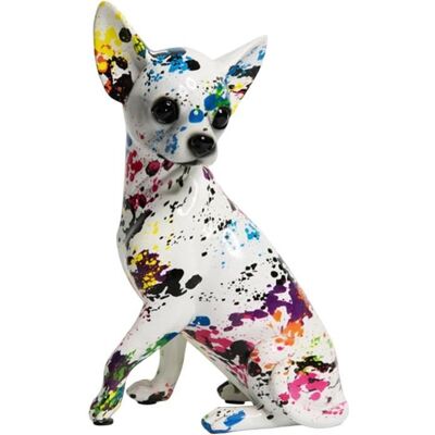 Creative Coloré Graffiti Art Chihuahua Chien Statue de Mode Résine Artisanat Figurine pour Salon Étagère Décor À La Maison Accents Blanc - Publicité Creative Coloré Graffiti Art Chihuahua Chien Statue de Mode Résine Artisanat Figurine pour Salon Étagère Décor À La Maison Accents Blanc - Publicité