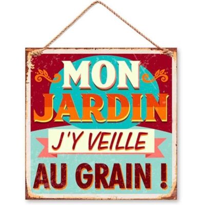 STC - Plaque Métal 30 cm x 30 cm – Mon Jardin - Publicité STC - Plaque Métal 30 cm x 30 cm – Mon Jardin - Publicité