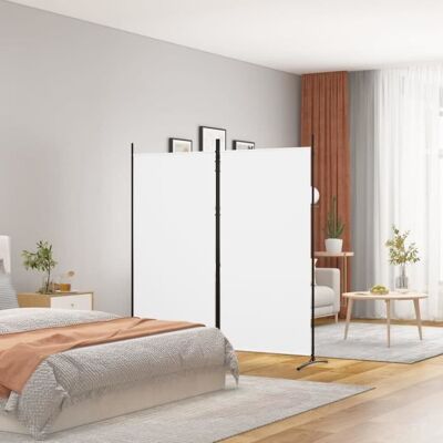 VIDAXL Promo Paravent sur Pied LMT - Cloison de séparation 2 panneaux - Blanc 175x180 cm Tissu 245Kg Blanc - Publicité VIDAXL Promo Paravent sur Pied LMT - Cloison de séparation 2 panneaux - Blanc 175x180 cm Tissu 245Kg Blanc - Publicité