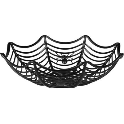 Corbeille décorative Halloween - BOLAND - Toile d’araignée - Plastique noir - Diamètre 27 cm Noir - Publicité Corbeille décorative Halloween - BOLAND - Toile d’araignée - Plastique noir - Diamètre 27 cm Noir - Publicité