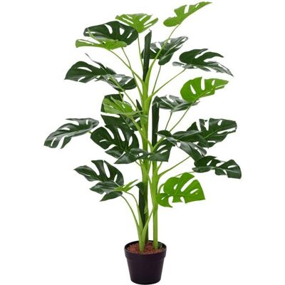 Plante artificielle - Outsunny - monstera arbre artificiel 21 feuilles pot ciment - plastique - Ø 16x100cm Vert - Publicité Plante artificielle - Outsunny - monstera arbre artificiel 21 feuilles pot ciment - plastique - Ø 16x100cm Vert - Publicité