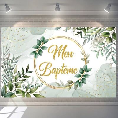 Banderole - HOME FIT TRAINING - Mon Baptême - 1.1 × 1.8 m - Tissu polyester durable - Mixte - Publicité Banderole - HOME FIT TRAINING - Mon Baptême - 1.1 × 1.8 m - Tissu polyester durable - Mixte - Publicité