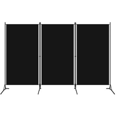 VIDAXL PromoParavent sur Pied LMT - Cloison de séparation 3 panneaux - Noir 260x180 cm 369Kg Noir - Publicité VIDAXL PromoParavent sur Pied LMT - Cloison de séparation 3 panneaux - Noir 260x180 cm 369Kg Noir - Publicité