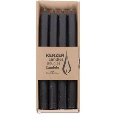 4 BOUGIES FLAMBEAUX RUSTIQUE 25CM 10H NOIR Noir - Publicité 4 BOUGIES FLAMBEAUX RUSTIQUE 25CM 10H NOIR Noir - Publicité