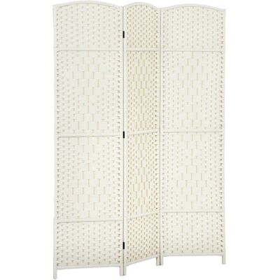 Paravent intérieur - HOMCOM - 3 panneaux - pliable - pour salon chambre à coucher maison - 135 x 180 cm - blanc Blanc - Publicité Paravent intérieur - HOMCOM - 3 panneaux - pliable - pour salon chambre à coucher maison - 135 x 180 cm - blanc Blanc - Publicité