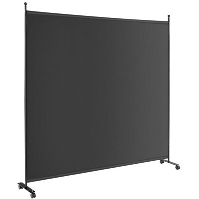 GIANTEX Paravent 184x184cm à 4 Roulettes - 1 Panneaux - Closion de Séparation Portable - Cadre en Métal - Extérieur/Intérieur - Noir - Publicité GIANTEX Paravent 184x184cm à 4 Roulettes - 1 Panneaux - Closion de Séparation Portable - Cadre en Métal - Extérieur/Intérieur - Noir - Publicité