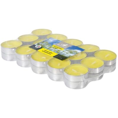 LE CHAT Lot de 30 bougies chauffe-plats parfumées Citronnelle - Jaune - Publicité LE CHAT Lot de 30 bougies chauffe-plats parfumées Citronnelle - Jaune - Publicité
