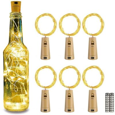 Guirlandes lumineuses - MARQUE - 6 PCS - 2 m - 20 LED - Fil de cuivre - Blanc chaud Blanc - Publicité Guirlandes lumineuses - MARQUE - 6 PCS - 2 m - 20 LED - Fil de cuivre - Blanc chaud Blanc - Publicité