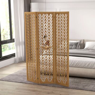Generic Paravent en bois ajouré séparateur de pièce closion intérieur pliable 3 panneaux en bois 120 x 170 cm naturel Marron - Publicité Generic Paravent en bois ajouré séparateur de pièce closion intérieur pliable 3 panneaux en bois 120 x 170 cm naturel Marron - Publicité
