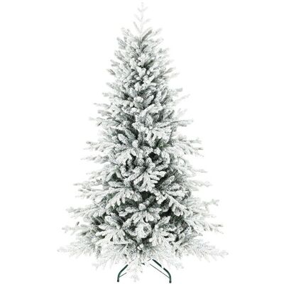 Sapin de Noël artificiel - HOMCOM - floqué de neige - 1815 branche support en métal pliable - plastique ignifuge - 180H cm - vert Vert - Publicité Sapin de Noël artificiel - HOMCOM - floqué de neige - 1815 branche support en métal pliable - plastique ignifuge - 180H cm - vert Vert - Publicité