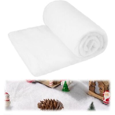 Tapis de neige artificielle - JOYIN - Lot de 4 (91x244 cm) - Blanc - Fibres synthétiques - Moelleux réaliste Blanc - Publicité Tapis de neige artificielle - JOYIN - Lot de 4 (91x244 cm) - Blanc - Fibres synthétiques - Moelleux réaliste Blanc - Publicité